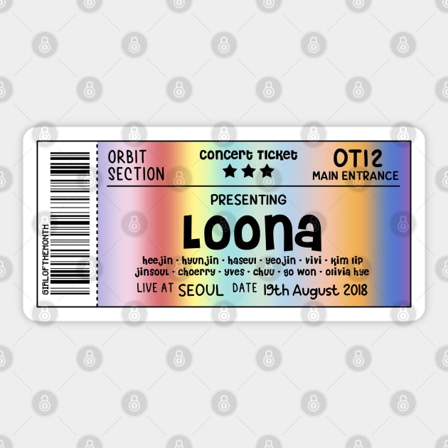 LOONA Concert Ticket Sticker by skeletonvenus